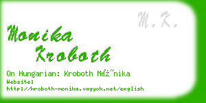 monika kroboth business card